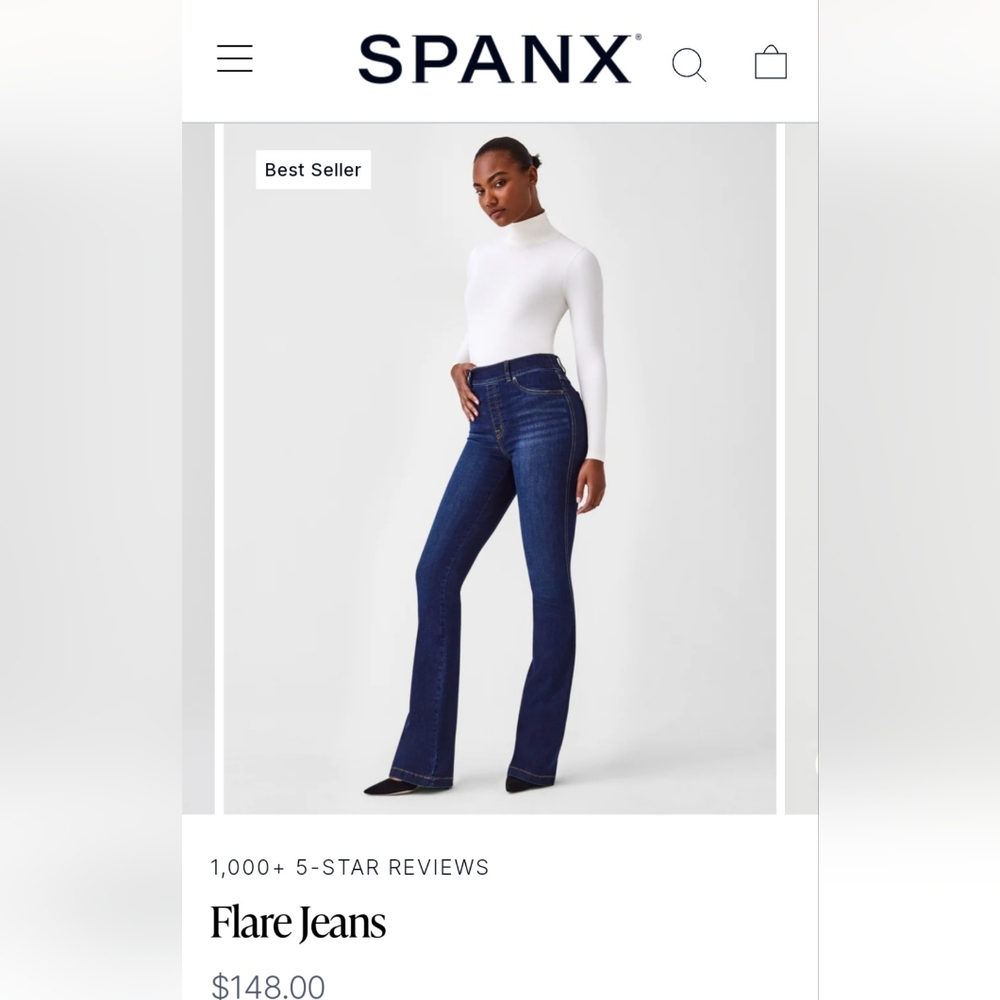 Spanx flare jeans size M